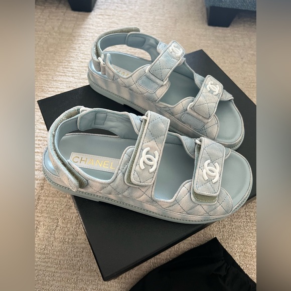 Chanel Ve Velour Dad Sandal size 39 - Picture 3 of 9